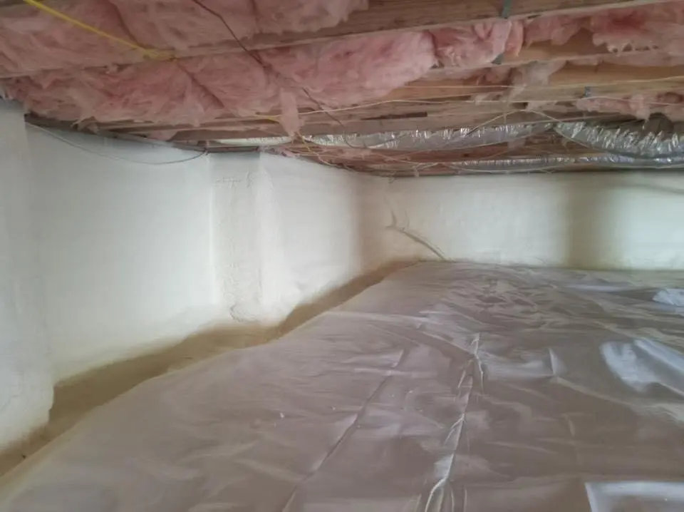 Crawl space encapsulation with closed-cell spray foam for Roof Maintenance in Mays Chapel